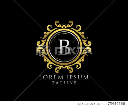 Royal Circle B Letter Logo. Luxury Circle Badge... - Stock Illustration ...