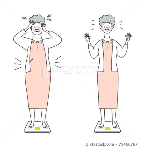 Women's set of scales and elderly glasses Women's set of scales and elderly glasses 75450767