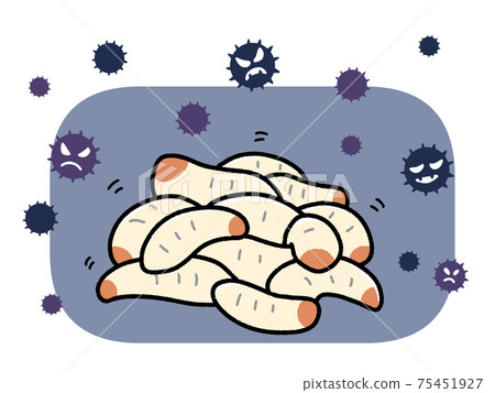 Pile of maggots and germs 75451927