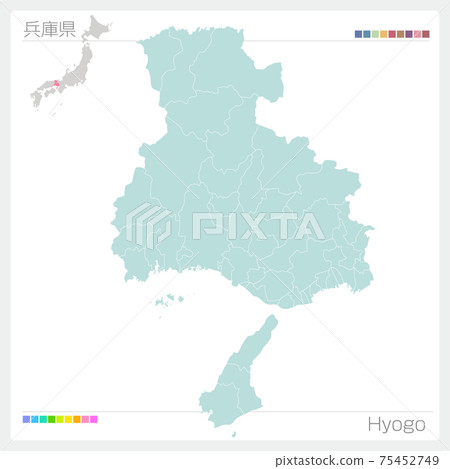 Hyogo Prefecture Map and Hyogo (City, Division) Hyogo Prefecture Map and Hyogo (City, Division) 75452749