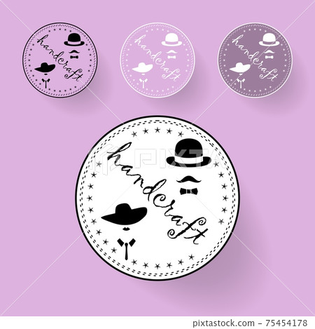 Stamps for needlework, handmade, handicraft products. Vector illustration 75454178