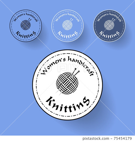 Stamps for needlework, handmade, handicraft products. Vector illustration 75454179