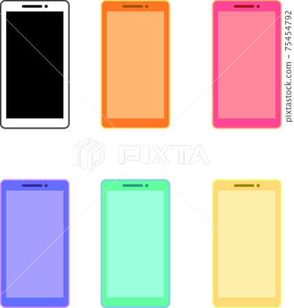 Smartphone color icons - Stock Illustration [75454792] - PIXTA