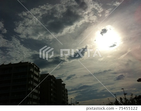 夏日傍晚的天空和太陽 夏日傍晚的天空和太陽 75455122