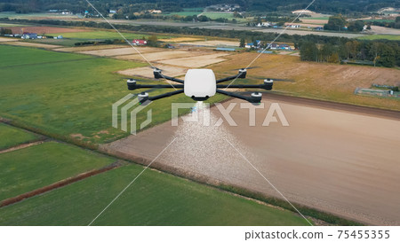 Drone pesticide spraying image Drone pesticide spraying image 75455355