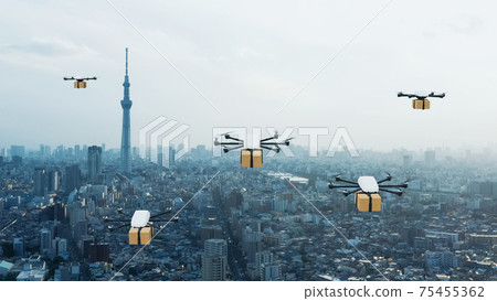 無人機交付圖像無人機交付服務 無人機交付圖像無人機交付服務 75455362