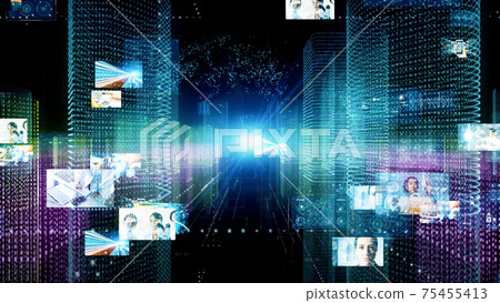 Virtual city and science and technology image Virtual city and science and technology image 75455413