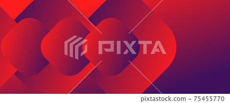 Square shapes composition geometric abstract background. 3D shadow effects and fluid gradients. Modern overlapping forms 75455770