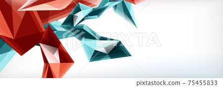 Vector 3d triangles and pyramids abstract background for business or technology presentations, internet posters or web brochure covers Vector 3d triangles and pyramids abstract background for business or technology presentations, internet posters or web brochure covers 75455833
