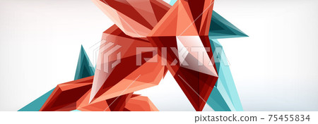 Vector 3d triangles and pyramids abstract background for business or technology presentations, internet posters or web brochure covers Vector 3d triangles and pyramids abstract background for business or technology presentations, internet posters or web brochure covers 75455834