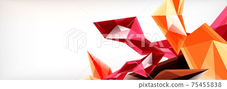 Vector 3d triangles and pyramids abstract background for business or technology presentations, internet posters or web brochure covers 75455838