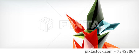 Vector 3d triangles and pyramids abstract background for business or technology presentations, internet posters or web brochure covers Vector 3d triangles and pyramids abstract background for business or technology presentations, internet posters or web brochure covers 75455864