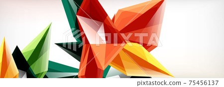 Vector 3d triangles and pyramids abstract background for business or technology presentations, internet posters or web brochure covers 75456137