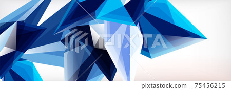 Vector 3d triangles and pyramids abstract background for business or technology presentations, internet posters or web brochure covers Vector 3d triangles and pyramids abstract background for business or technology presentations, internet posters or web brochure covers 75456215