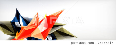Vector 3d triangles and pyramids abstract background for business or technology presentations, internet posters or web brochure covers Vector 3d triangles and pyramids abstract background for business or technology presentations, internet posters or web brochure covers 75456217
