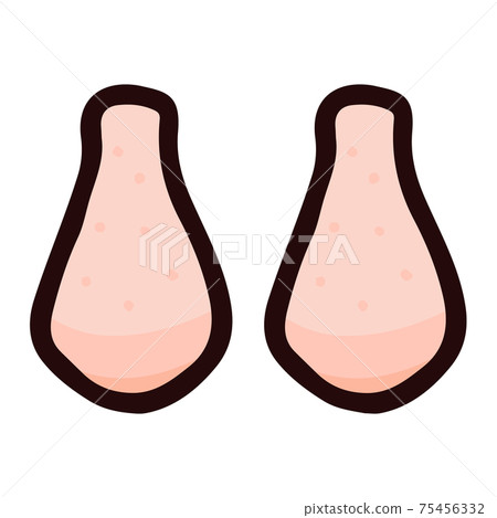 Simple and cute chicken wings illustration handwritten style 75456332