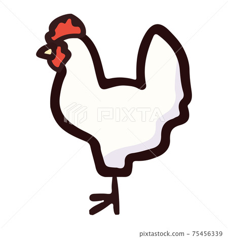 Simple And Cute Chicken Illustration Stock Illustration