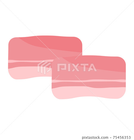 Simple and cute pork illustration flat 75456353