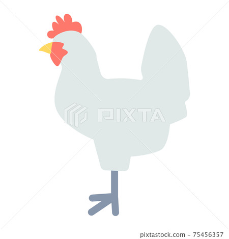 Simple And Cute Chicken Illustration Flat Stock Illustration