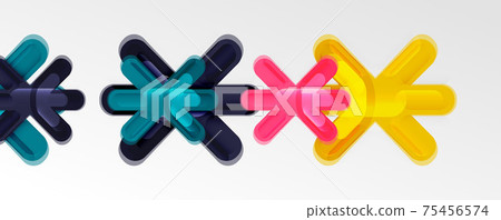 Abstract glossy crosses background for business or technology presentations, internet posters or web brochure covers Abstract glossy crosses background for business or technology presentations, internet posters or web brochure covers 75456574