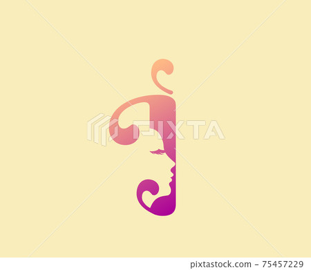 Beauty Letter I Logo Icon. Beautiful woman's face shape on Letter. Abstract design concept for beauty salon, massage, magazine, cosmetic and spa. Beauty Letter I Logo Icon. Beautiful woman's face shape on Letter. Abstract design concept for beauty salon, massage, magazine, cosmetic and spa. 75457229