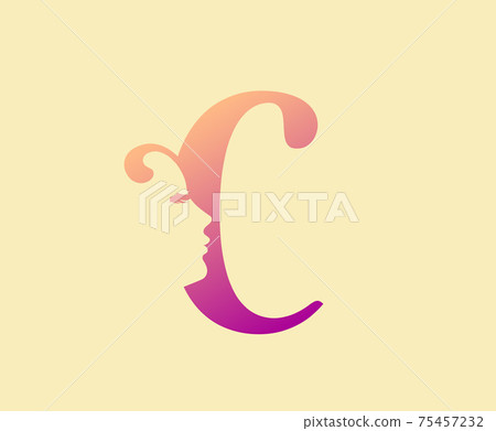 Beauty Letter C Logo Icon. Beautiful woman's face shape on Letter. Abstract design concept for beauty salon, massage, magazine, cosmetic and spa. Beauty Letter C Logo Icon. Beautiful woman's face shape on Letter. Abstract design concept for beauty salon, massage, magazine, cosmetic and spa. 75457232