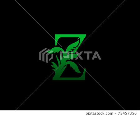 Letter Z logo Nature concept, Abstract green tree and leaf symbol, initials Z icon natural design Stock Vector 75457356