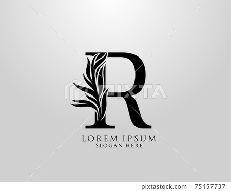 Letter R logo Nature Leaves Logo, alphabetical leaf icon. Letter R logo Nature Leaves Logo, alphabetical leaf icon. 75457737