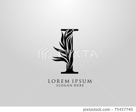 Letter I logo Nature Leaves Logo, alphabetical leaf icon. Letter I logo Nature Leaves Logo, alphabetical leaf icon. 75457740