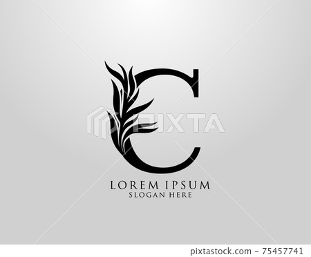 Letter C logo Nature Leaves Logo, alphabetical leaf icon. Letter C logo Nature Leaves Logo, alphabetical leaf icon. 75457741