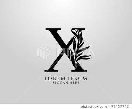 Letter X logo Nature Leaves Logo, alphabetical leaf icon. Letter X logo Nature Leaves Logo, alphabetical leaf icon. 75457742