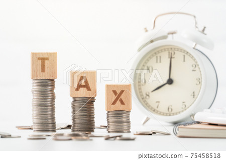 Tax payment tax time gold coin pay tax tax を払う 75458518