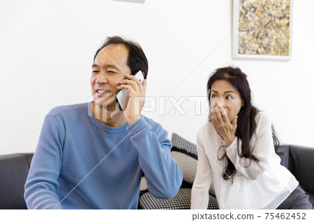 A woman who is worried about talking with a man who calls 75462452