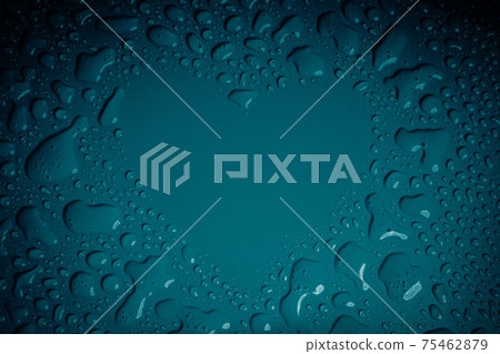 Water Drops as Heart Shape on Blue Background. World Water Day Concept. Environment Care. CSR, Corporate Social Responsibility or CSC, Corporate Social Contribution Water Drops as Heart Shape on Blue Background. World Water Day Concept. Environment Care. CSR, Corporate Social Responsibility or CSC, Corporate Social Contribution 75462879