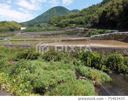 Rice terraces and fields in Kumamoto and masonry (at the foot of Mt. Kanemine, around the Iwatokannon bus stop) Rice terraces and fields in Kumamoto and masonry (at the foot of Mt. Kanemine, around the Iwatokannon bus stop) 75463435