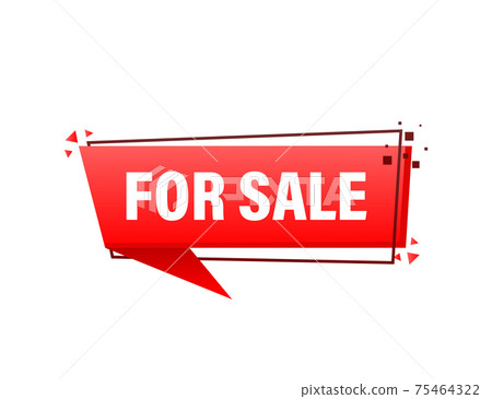 Flat for sale sign for banner design. Flat vector design. Vector background. 75464322