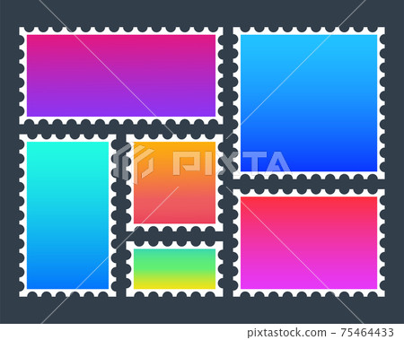 Modern colorful postage stamp, great design for any purposes. Vector icon. Modern colorful postage stamp, great design for any purposes. Vector icon. 75464433