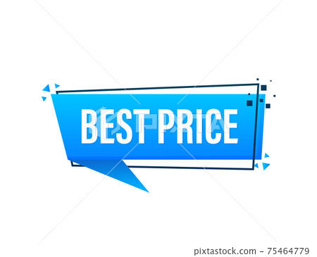 Best price text on blue banner, advertising, vector illustration. Best price text on blue banner, advertising, vector illustration. 75464779
