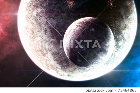 Beautiful cosmic landscape. Planets in deep space 75464865