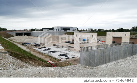 Highway construction site view. Civil engineering 75464948