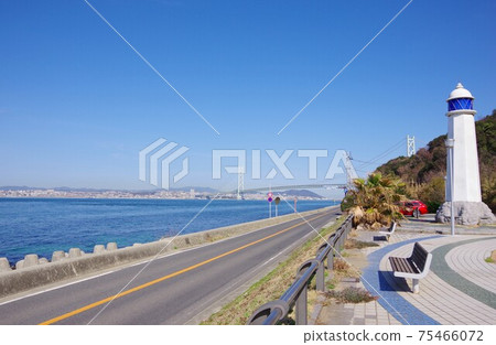 View toward Akashi from Ezaki Park, Awaji Island, Hyogo Prefecture View toward Akashi from Ezaki Park, Awaji Island, Hyogo Prefecture 75466072