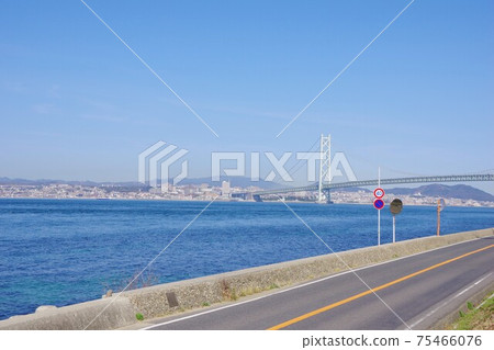 View of Akashi and Maiko from Awaji Island, Hyogo Prefecture View of Akashi and Maiko from Awaji Island, Hyogo Prefecture 75466076