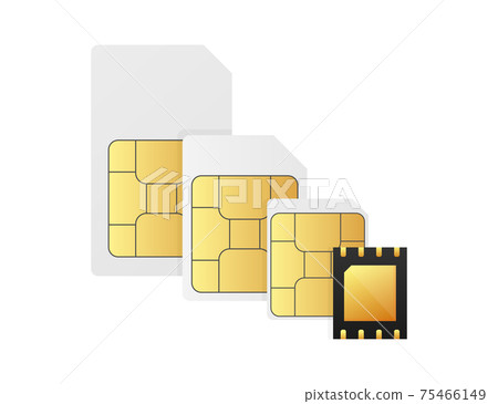 Digital e sim chip motherboard digital chip. Modern icon. White background. Vector template. Communication icon symbol. 75466149