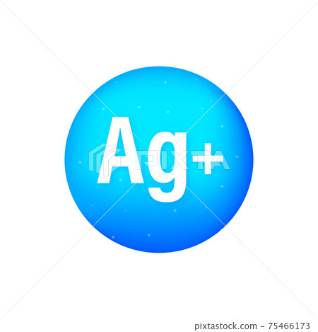 Icon with blue argentum on white background. Isolated vector illustration. Vector design element. Icon with blue argentum on white background. Isolated vector illustration. Vector design element. 75466173