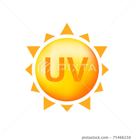 Uv radiation, great design for any purposes. Danger warning icon. Arrow icon. Uv radiation for concept design. 75466238