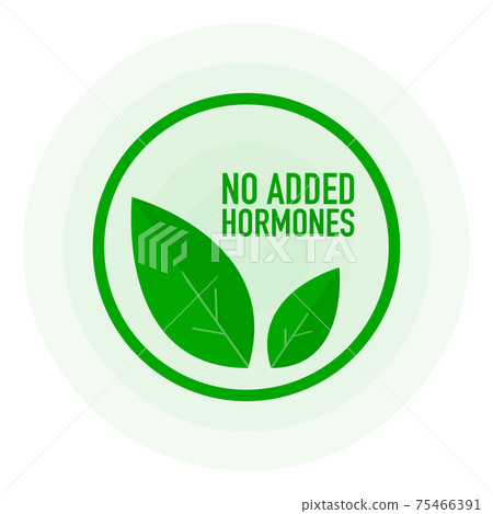 No added hormones green stamp in flat style on white background. Vector illustration. No added hormones green stamp in flat style on white background. Vector illustration. 75466391
