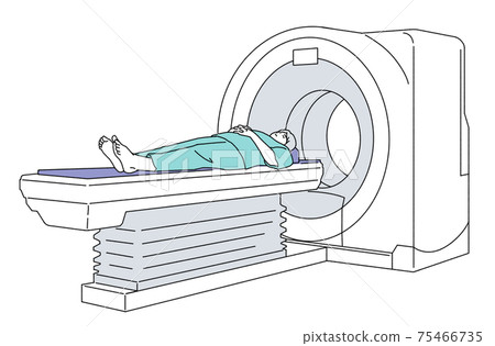 CT inspection person illustration simple CT inspection person illustration simple 75466735