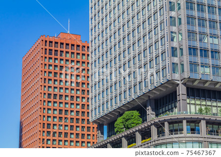 Cityscape around the Marunouchi exit of Tokyo Station Cityscape around the Marunouchi exit of Tokyo Station 75467367