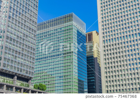 Cityscape around the Marunouchi exit of Tokyo Station Cityscape around the Marunouchi exit of Tokyo Station 75467368
