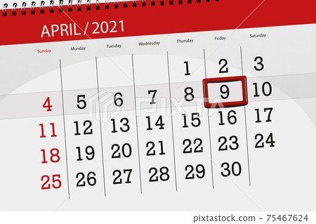 Calendar planner for the month April 2021,... - Stock Illustration ...